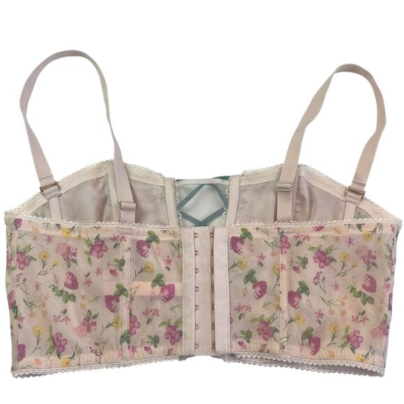 Victorias Secret Dream Angles Floral Embroidered Bustier Corset Top XL Fairycore - Picture 2 of 11